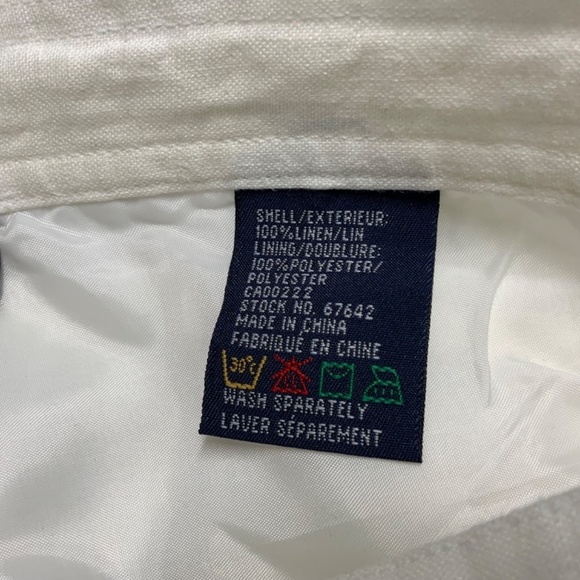 SOMEWHERE 100% Linen Fully Lined Ivory Cropped Cargo Pants US Sz 4P NWOT - Picture 7 of 9